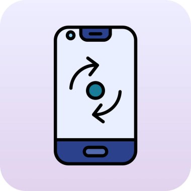 mobil uygulama. Web simgesi basit illüstrasyon