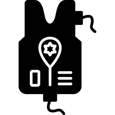 tıbbi çanta simgesi, basit illüstrasyon