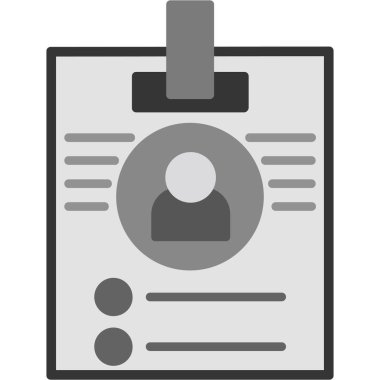 kimlik kartı vektör simgesi