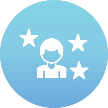 Yıldız simgesi. vektör biçimi iki renkli düz simge, yuvarlak açılar, mavi ve gri renkler, beyaz arkaplan.