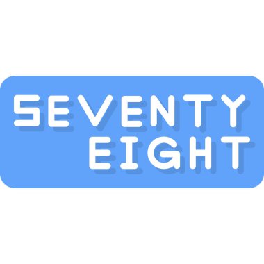 yedi sekiz kauçuk pul vektör illüstrasyon tasarımı