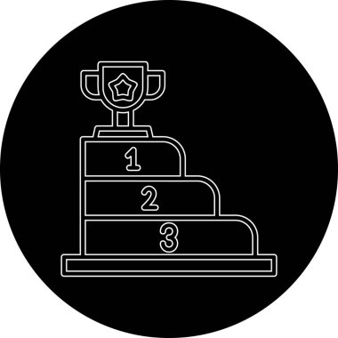 Kupa ikonu. vektör illüstrasyonu