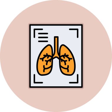 akciğer vektör çizimi, doldurulabilir biçim simgesi