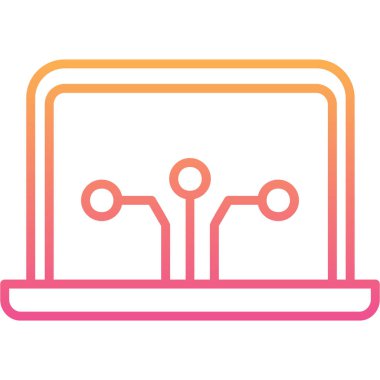 Bilgisayar. Web simgesi basit illüstrasyon