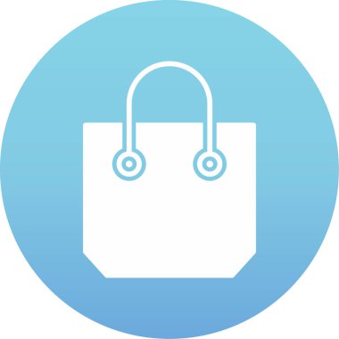 Alışveriş poşeti simgesi, vektör illüstrasyonu