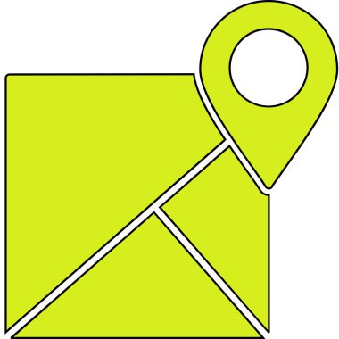 konum haritası pin simgesi - taslak biçimi