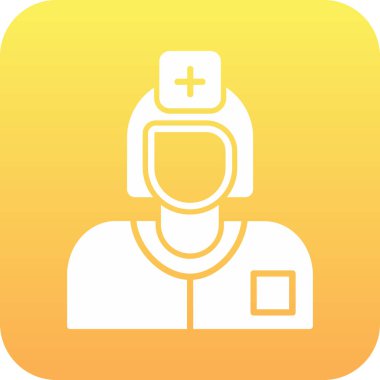 vektör hemşire simgesi, basit vektör illüstrasyonu