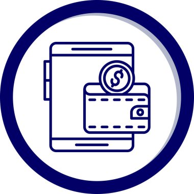 Para web simgesi, basit vektör illüstrasyonu