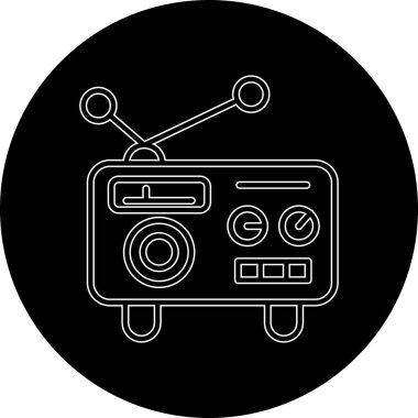 Radyo simgesinin vektör illüstrasyonu