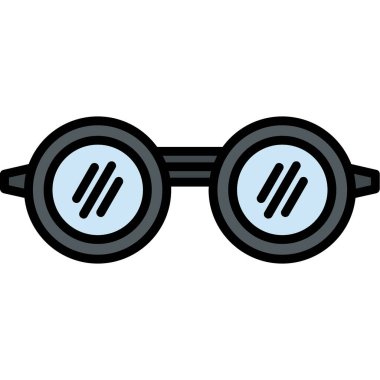 Gözlük. Web simgesi basit illüstrasyon