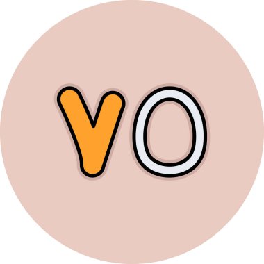 v harfi logo vektör deseni