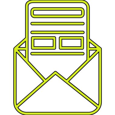 zarf e- posta simgesi vektör illüstrasyonu