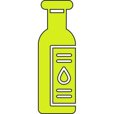 Şişede su ve dağıtıcı vektör çizimi var.