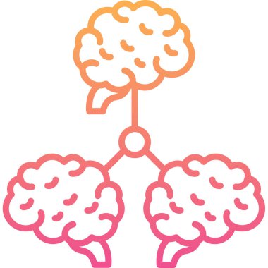 Beyin beyin simgesi ile doldurulmuş dış hat biçimi