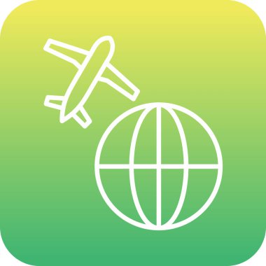 uçak ikonu vektör illüstrasyonu