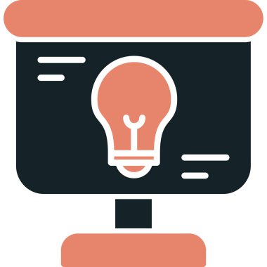 Ampul simgesi. vektör illüstrasyonu