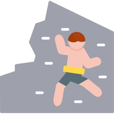 Sırt çantası simgesi olan adam