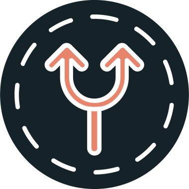 Yol işareti simgesinin vektör illüstrasyonu