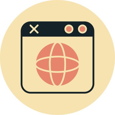 tarayıcı simgesi vektör illüstrasyonu