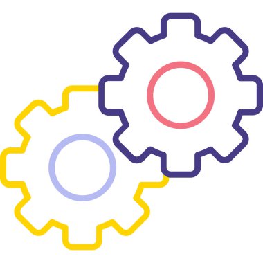 Dişliler. Web simgesi basit tasarım