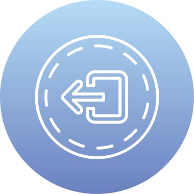 Sol ok simgesi, vektör illüstrasyonu