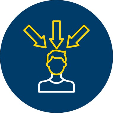 Beyin. Web simgesi basit illüstrasyon