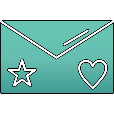 Aşk kalp ikonu. Web için aşk vektör simgelerinin karikatür çizimi