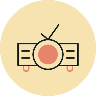 Bir kamera simgesinin vektör illüstrasyonu