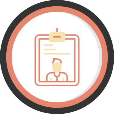 kimliği rozet simge vektör çizim