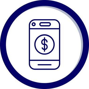 Dolar. Web simgesi basit illüstrasyon