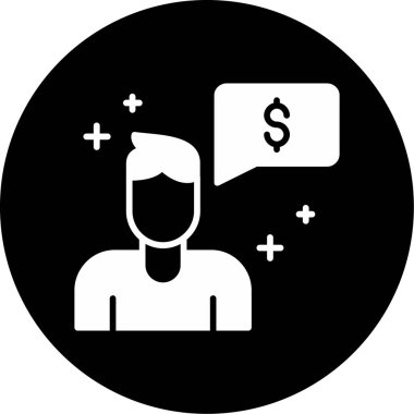 Dolar. Web simgesi basit illüstrasyon