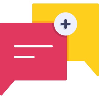 Konuş. Web simgesi basit illüstrasyon