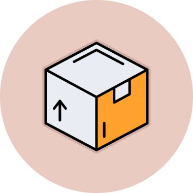 kutu simgesi vektör illüstrasyonu