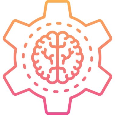 Beyin. Web simgesi basit illüstrasyon