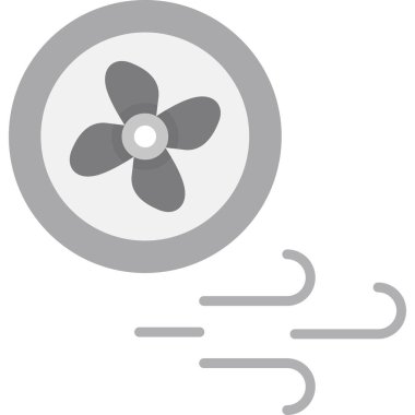 Ana hatlarıyla klima fan simgesi