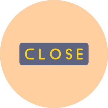 kapalı modern simge vektör illüstrasyonu