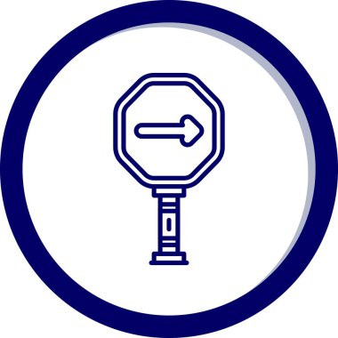 Yol işareti simgesinin vektör illüstrasyonu