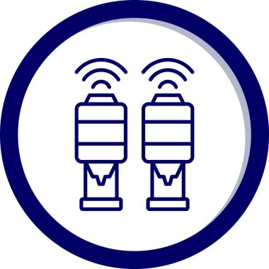 Kablo simgesinin vektör illüstrasyonu