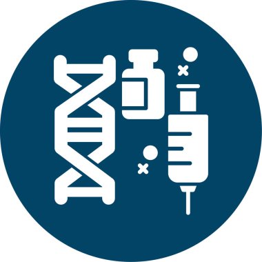 DNA genetik vektör çizgisi simgesi