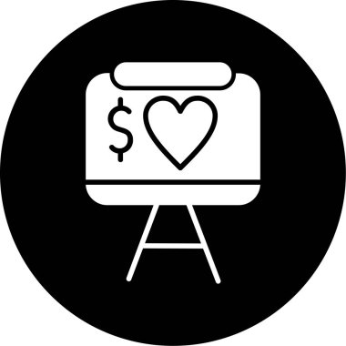 Bir kalp simgesinin vektör illüstrasyonu