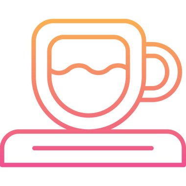 kahve fincanı ikonu vektör illüstrasyonu