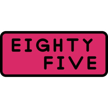 65 numaralı çıkartma. vektör illüstrasyonu