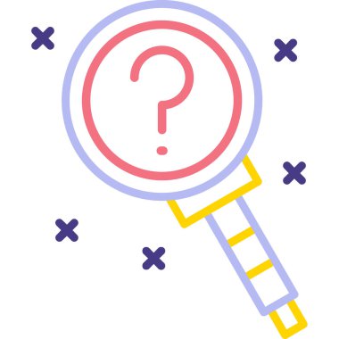 Soru işareti. Basit resimleme