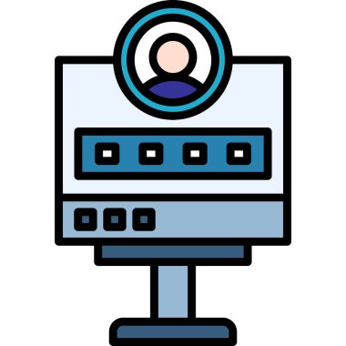 izleyici ikon vektör illüstrasyonu