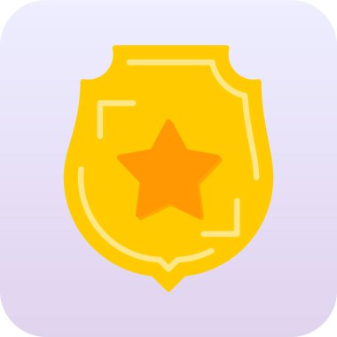 Yıldızlı sarı polis rozeti