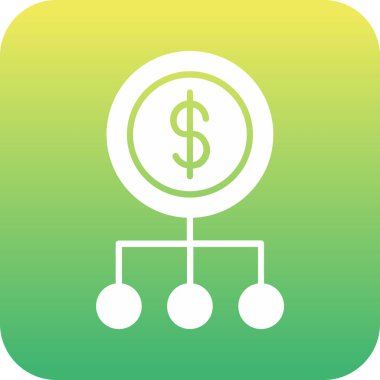 Dolar vektör simgesi modern basit tasarım illüstrasyonu