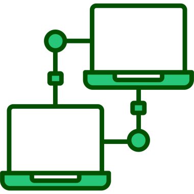 Bilgisayara bağlı simge ana hat biçiminde
