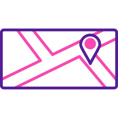 İğne imleci simgesi olan harita iğnesi