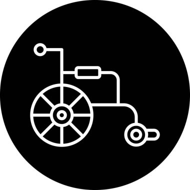 Bir bisiklet simgesinin vektör illüstrasyonu