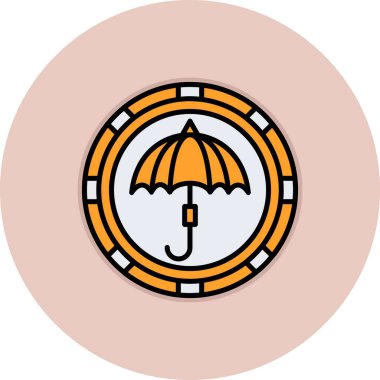 Sigorta vektör simgesi. Basit tasarım